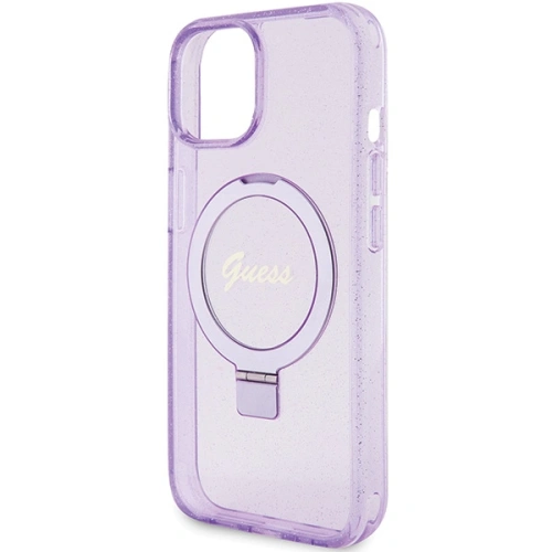 Kup Etui Guess GUHMP15MHRSGSU Apple iPhone 15 Plus / 14 Plus hardcase Ring Stand Script Glitter MagSafe fioletowy/purple - GUE3041 - {ean13} - Sklep Home Screen