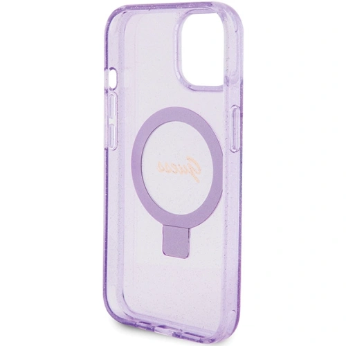 Kup Etui Guess GUHMP15MHRSGSU Apple iPhone 15 Plus / 14 Plus hardcase Ring Stand Script Glitter MagSafe fioletowy/purple - GUE3041 - {ean13} - Sklep Home Screen