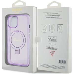 Kup Etui Guess GUHMP15MHRSGSU Apple iPhone 15 Plus / 14 Plus hardcase Ring Stand Script Glitter MagSafe fioletowy/purple - GUE3041 - {ean13} - Sklep Home Screen