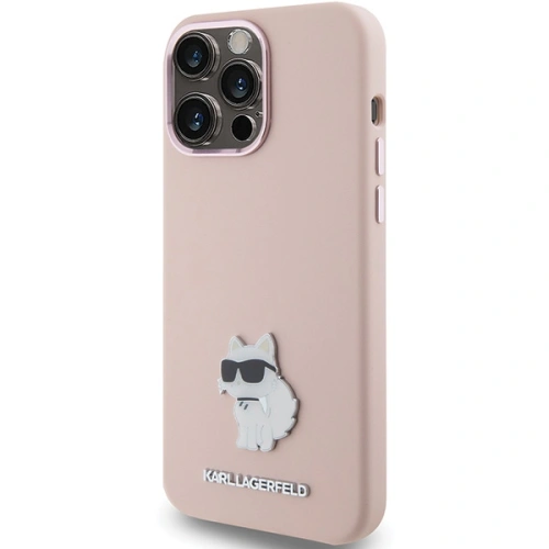 Kup Etui Karl Lagerfeld KLHCP15XSMHCNPP Apple iPhone 15 Pro Max Silicone Choupette Metal Pin różowy/pink - KLD1821 - {ean13} - Sklep Home Screen