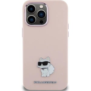 Buy Karl Lagerfeld KLHCP15XSMHCNPP Apple iPhone 15 Pro Max Silicone Choupette Metal Pin pink - KLD1821 - {ean13} - Home Screen Store Europe