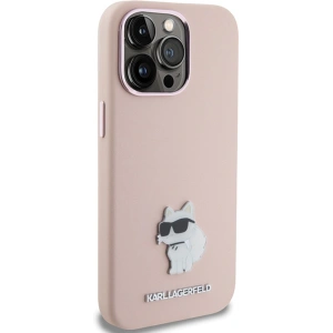 Buy Karl Lagerfeld KLHCP15XSMHCNPP Apple iPhone 15 Pro Max Silicone Choupette Metal Pin pink - KLD1821 - {ean13} - Home Screen Store Europe