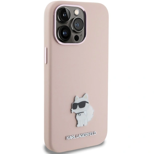 Kup Etui Karl Lagerfeld KLHCP15XSMHCNPP Apple iPhone 15 Pro Max szilikon Choupette fém kitűző rózsaszín/pink - KLD1821 - {ean13} - Sklep Home Screen
