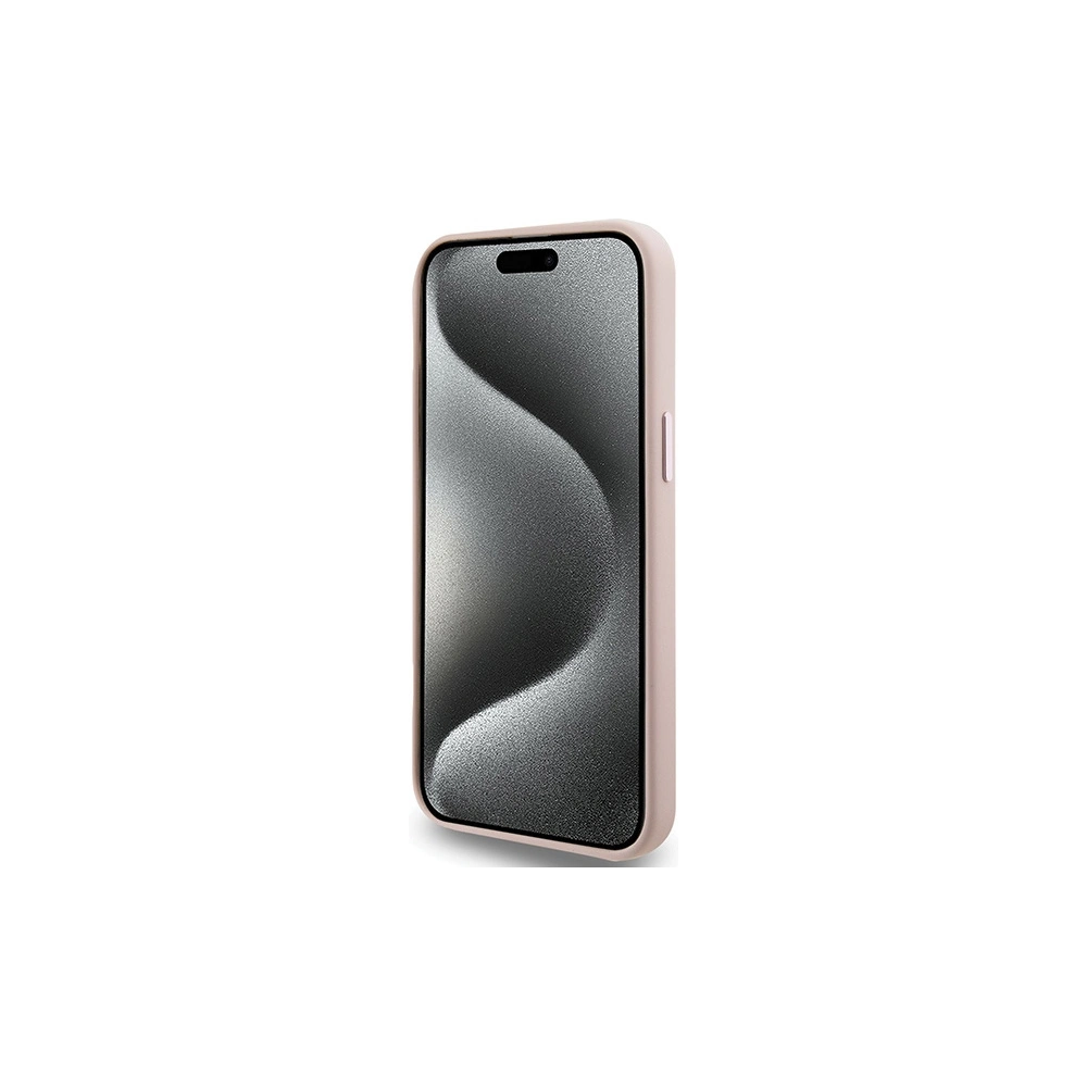 Etui Karl Lagerfeld KLHCP15XSMHCNPP Apple iPhone 15 Pro Max Silicone Choupette Metal Pin różowy/pink