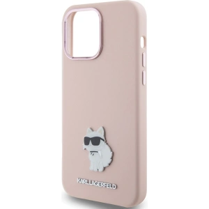 Buy Karl Lagerfeld KLHCP15XSMHCNPP Apple iPhone 15 Pro Max Silicone Choupette Metal Pin pink - KLD1821 - {ean13} - Home Screen Store Europe