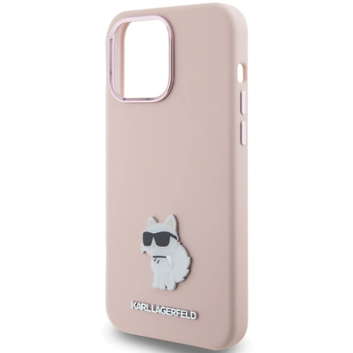 Kup Etui Karl Lagerfeld KLHCP15XSMHCNPP Apple iPhone 15 Pro Max szilikon Choupette fém kitűző rózsaszín/pink - KLD1821 - {ean13} - Sklep Home Screen