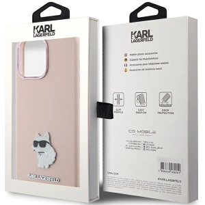 Buy Karl Lagerfeld KLHCP15XSMHCNPP Apple iPhone 15 Pro Max Silicone Choupette Metal Pin pink - KLD1821 - {ean13} - Home Screen Store Europe
