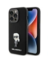 Etui Karl Lagerfeld KLHCP15XSMHKNPK Apple iPhone 15 Pro Max Szilikon Ikonik Fém Pin fekete/black