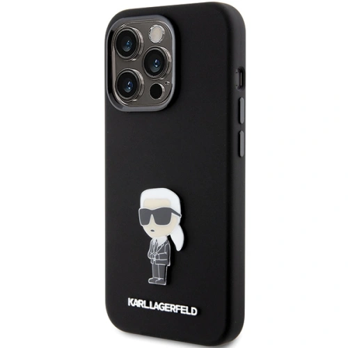 Kup Etui Karl Lagerfeld KLHCP15XSMHKNPK Apple iPhone 15 Pro Max Szilikon Ikonik Fém Pin fekete/black - KLD1822 - {ean13} - Sklep Home Screen