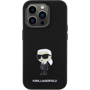 Buy Karl Lagerfeld KLHCP15XSMHKNPK Apple iPhone 15 Pro Max Silicone Ikonik Metal Pin black - KLD1822 - {ean13} - Home Screen Store Europe