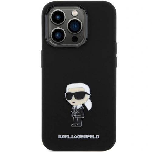 Kup Etui Karl Lagerfeld KLHCP15XSMHKNPK Apple iPhone 15 Pro Max Szilikon Ikonik Fém Pin fekete/black - KLD1822 - {ean13} - Sklep Home Screen