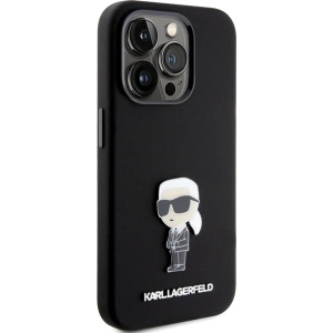 Buy Karl Lagerfeld KLHCP15XSMHKNPK Apple iPhone 15 Pro Max Silicone Ikonik Metal Pin black - KLD1822 - {ean13} - Home Screen Store Europe
