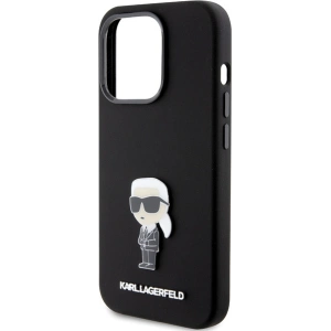 Buy Karl Lagerfeld KLHCP15XSMHKNPK Apple iPhone 15 Pro Max Silicone Ikonik Metal Pin black - KLD1822 - {ean13} - Home Screen Store Europe
