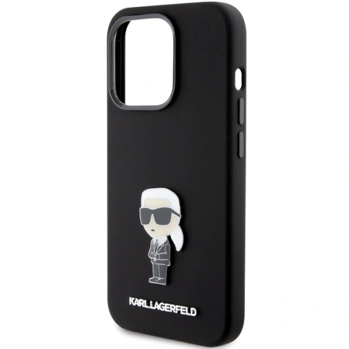 Kup Karl Lagerfeld Apple Carcasă KLHCP15XSMHKNPK iPhone 15 Pro Max Silicone Ikonik Metal Pin negru/negru - KLD1822 - {ean13} - Sklep Home Screen