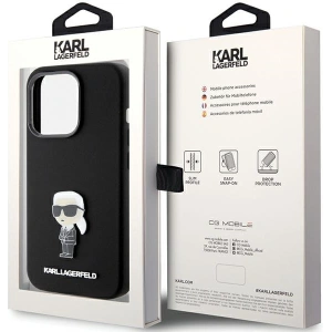 Buy Karl Lagerfeld KLHCP15XSMHKNPK Apple iPhone 15 Pro Max Silicone Ikonik Metal Pin black - KLD1822 - {ean13} - Home Screen Store Europe