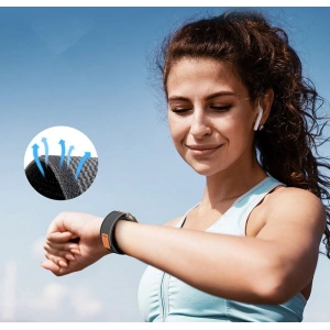 Kup Pasek Tech-Protect Nylon Samsung Galaxy Watch 4/5/5 Pro/6 fekete/narancs - THP2430 - {ean13} - Sklep Home Screen