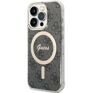 Buy Guess GUHMP15XH4STK Apple iPhone 15 Pro Max hardcase IML 4G MagSafe black - GUE3047 - {ean13} - Home Screen Store Europe