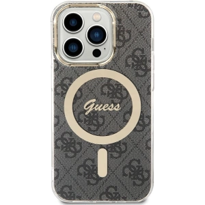 Buy Guess GUHMP15XH4STK Apple iPhone 15 Pro Max hardcase IML 4G MagSafe black - GUE3047 - {ean13} - Home Screen Store Europe