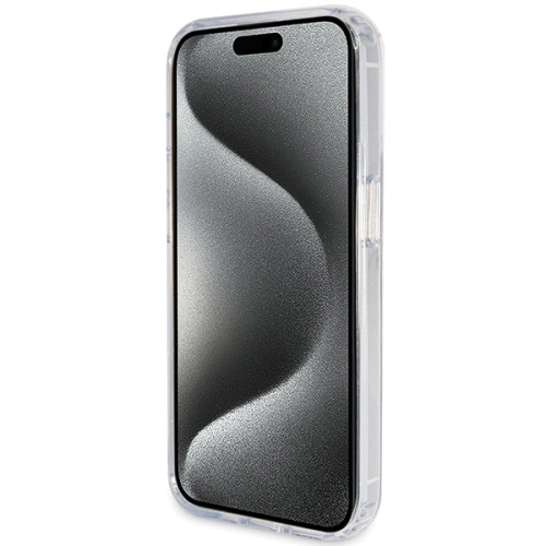 Kup Guess Apple Carcasă GUHMP15XHRSGSD iPhone 15 Pro Max hardcase Ring Stand Script Glitter MagSafe transparent/transparent - GUE3048 - {ean13} - Sklep Home Screen