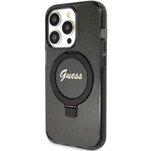 Kup Etui Guess GUHMP15XHRSGSK Apple iPhone 15 Pro Max hardcase Ring Stand Script Glitter MagSafe černý/black - GUE3049 - {ean13} - Sklep Home Screen