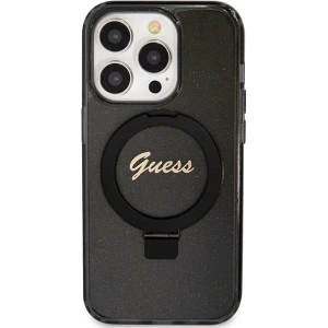 Kup Etui Guess GUHMP15XHRSGSK Apple iPhone 15 Pro Max hardcase Ring Stand Script Glitter MagSafe černý/black - GUE3049 - {ean13} - Sklep Home Screen