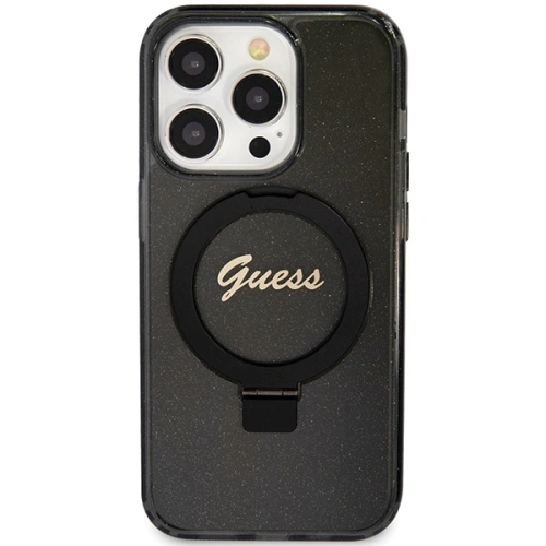 Kup Etui Guess GUHMP15XHRSGSK Apple iPhone 15 Pro Max hardcase Ring Stand Script Glitter MagSafe černý/black - GUE3049 - {ean13} - Sklep Home Screen