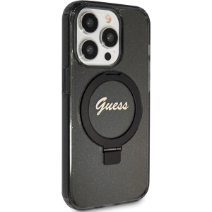 Kup Etui Guess GUHMP15XHRSGSK Apple iPhone 15 Pro Max hardcase Ring Stand Script Glitter MagSafe černý/black - GUE3049 - {ean13} - Sklep Home Screen