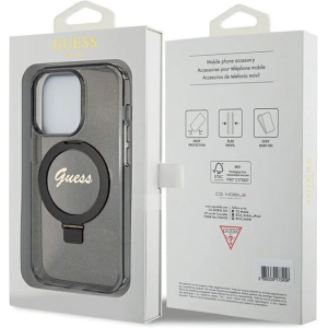 Kup Etui Guess GUHMP15XHRSGSK Apple iPhone 15 Pro Max hardcase Ring Stand Script Glitter MagSafe černý/black - GUE3049 - {ean13} - Sklep Home Screen