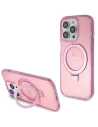 Guess GUHMP15XHRSGSP Apple iPhone 15 Pro Max hardcase Ring Stand Script Glitter MagSafe pink