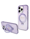 Buy Guess GUHMP15XHRSGSU Apple iPhone 15 Pro Max hardcase Ring Stand Script Glitter MagSafe purple - GUE3051 - {ean13} - Home Screen Store Europe