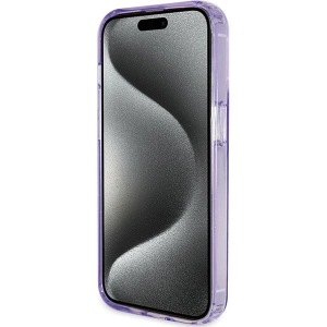 Kup Etui Guess GUHMP15XHRSGSU Apple iPhone 15 Pro Max hardcase Ring Stand Script Glitter MagSafe fioletowy/purple - GUE3051 - {ean13} - Sklep Home Screen