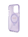Buy Guess GUHMP15XHRSGSU Apple iPhone 15 Pro Max hardcase Ring Stand Script Glitter MagSafe purple - GUE3051 - {ean13} - Home Screen Store Europe