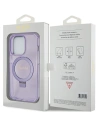 Buy Guess GUHMP15XHRSGSU Apple iPhone 15 Pro Max hardcase Ring Stand Script Glitter MagSafe purple - GUE3051 - {ean13} - Home Screen Store Europe