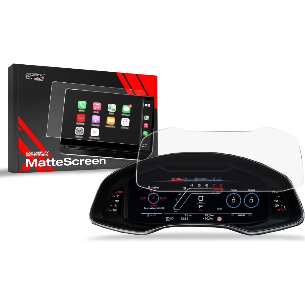 Folia matowa GrizzGlass CarDisplay Protection do Audi Q8 Virtual Cockpit 12,3" 2018-2025