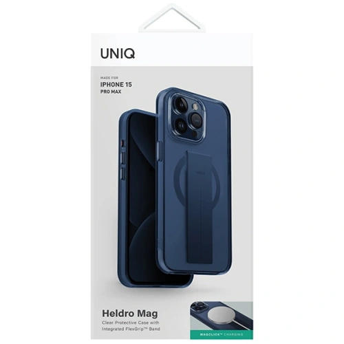 Kup Etui UNIQ Heldro Mag Apple iPhone 15 Pro Max Magclick Charging modrý/ultramarín hluboká modrá - UNIQ1076 - {ean13} - Sklep Home Screen