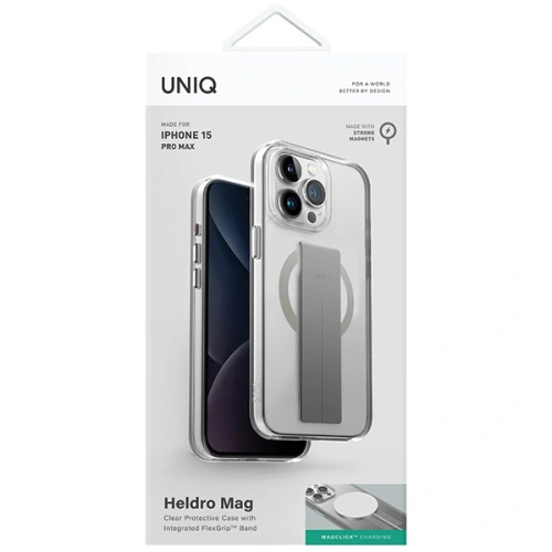 Kup Apple UNIQ Heldro Mag Case iPhone 15 Pro Max Magclick Charging transparent/lucent clar - UNIQ1077 - {ean13} - Sklep Home Screen