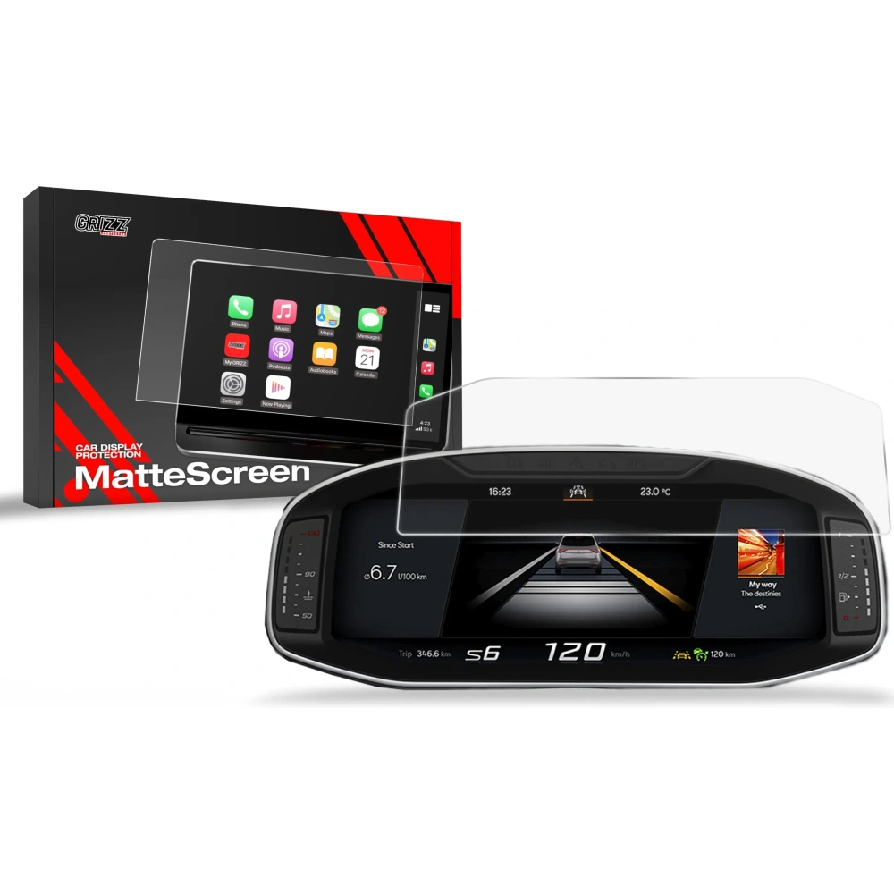 Folia matowa GrizzGlass CarDisplay Protection do Seat Ibiza 5 Virtual Cockpit 10,25" 2020-2025