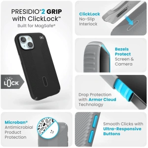 Kup Etui Speck Presidio2 Grip ClickLock & MagSafe Apple iPhone 15 / 14 / 13 (Black) - SPK582 - {ean13} - Sklep Home Screen