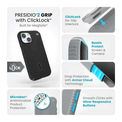 Kup Etui Speck Presidio2 Grip ClickLock & MagSafe Apple iPhone 15 / 14 / 13 (Fekete) - SPK582 - {ean13} - Sklep Home Screen