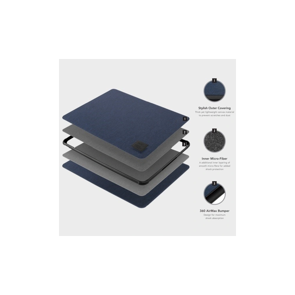 Etui UNIQ Dfender laptop Sleeve 13" czarny/charcoal black