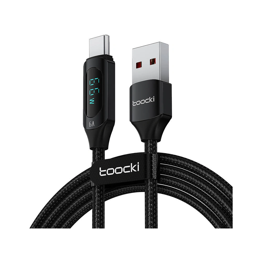 Kabel Toocki TXCT-XY01 USB-A / USB-C, 1m, 66W (czarny)