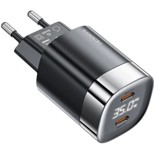 Buy Toocki TCTAC-ZXB01 network charger 2xUSB-C, GaN, 35W (black) - TCK90 - {ean13} - Home Screen Store Europe