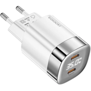 Buy Toocki TCTAC-ZXB01 network charger 2xUSB-C, GaN, 35W (white) - TCK91 - {ean13} - Home Screen Store Europe