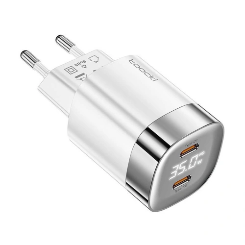 Kup Toocki Încărcător de rețea TCTAC-ZXB01 2xUSB-C, GaN, 35W (alb) - TCK91 - {ean13} - Sklep Home Screen