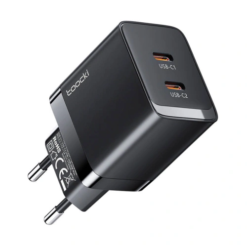Buy Toocki TCTCC-SCD02 network charger 2xUSB-C, GaN, 40W (black) - TCK92 - {ean13} - Home Screen Store Europe
