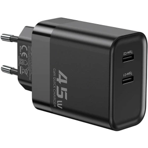 Buy Toocki TCT2C-BEB01-L network charger 2xUSB-C, GaN, 45W (black) - TCK93 - {ean13} - Home Screen Store Europe