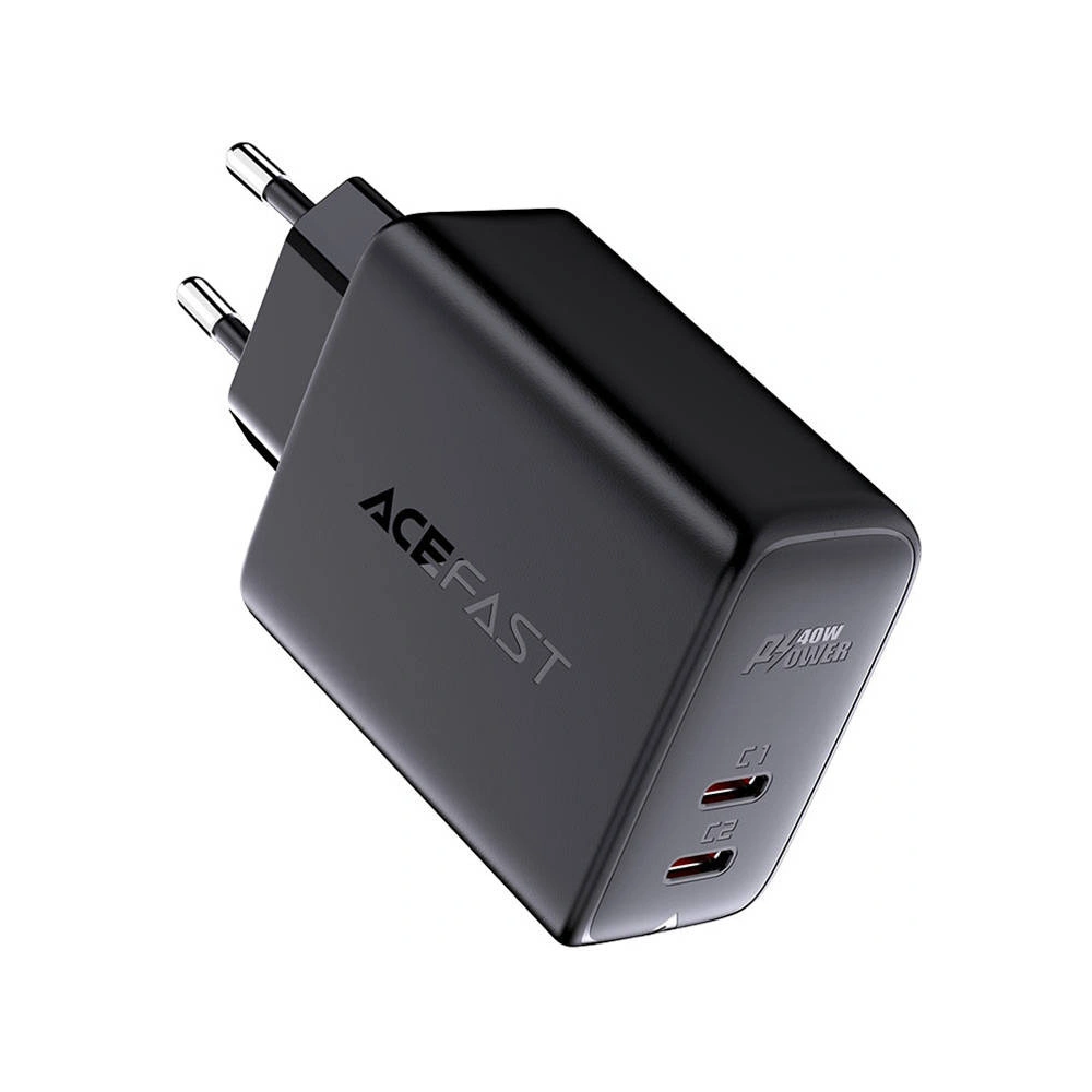Ładowarka sieciowa Acefast A9 2xUSB-C, PD, 40W (czarna)