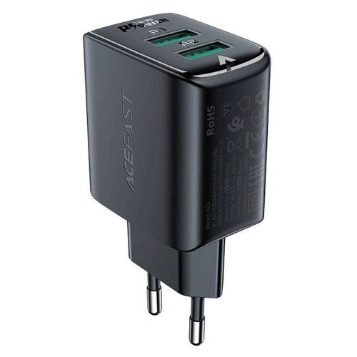 Kup Acefast A33 2xUSB-A, QC3.0, încărcător de rețea 18W (negru) - ACE3 - {ean13} - Sklep Home Screen