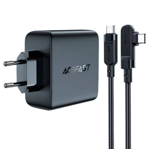 Kup Ładowarka sieciowa Acefast A37 USB-A, 3xUSB-C, PD, GaN, 100W (czarny) + kabel kątowy USB-C / USB-C 2m - ACE6 - {ean13} - Sklep Home Screen