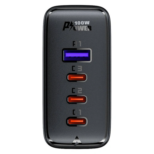 Kup Síťová nabíječka Acefast A37 USB-A, 3xUSB-C, PD, GaN, 100W (černá) + úhlový kabel USB-C / USB-C 2m - ACE6 - {ean13} - Sklep Home Screen